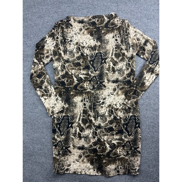Double D Ranch Python SNAKE Print Dress Women's Large Embellished Brown Tunic - Picture 1 of 8